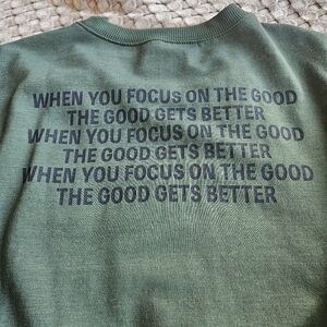 Cozy Green Mantra Sweatshirt